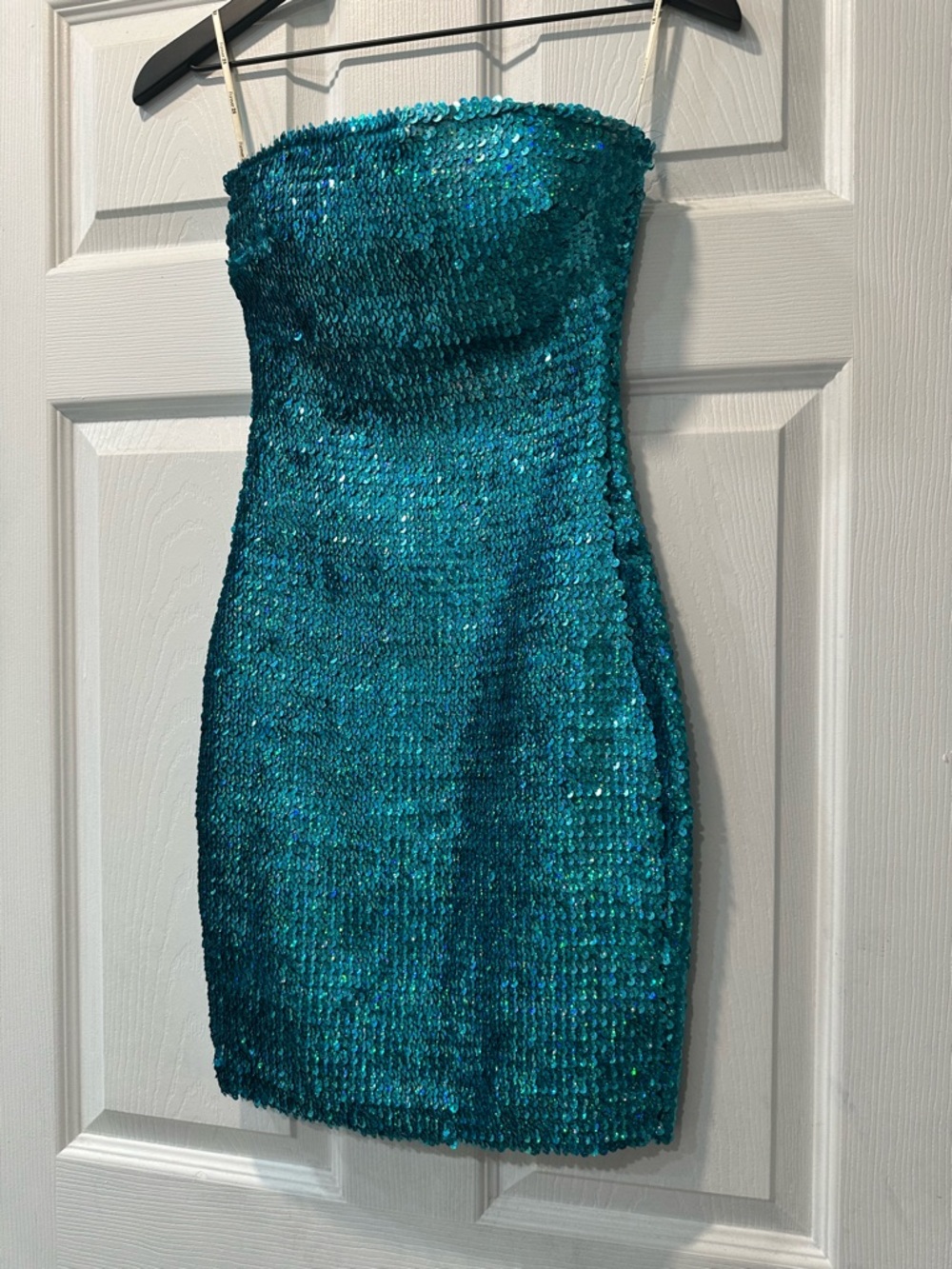 Forever 21 Strapless Sequin Mini Dress in Bright Blue - Picture 4 of 10